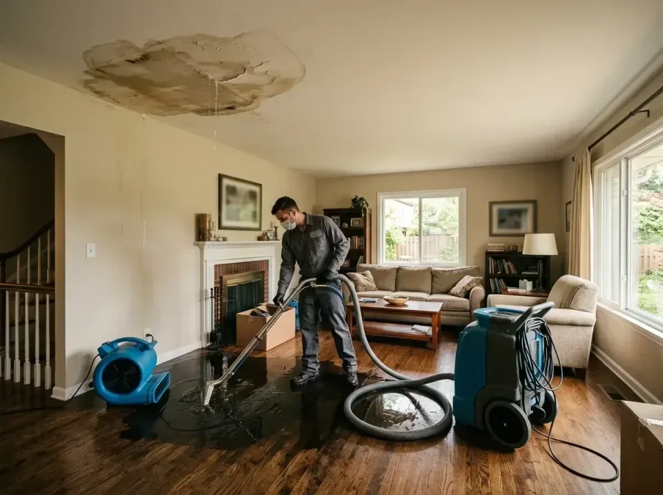 attic-pipe-burst-ceiling-drip-008 — frequently asked questions, Water Damage Restoration & Carpet Care in Washington, IL